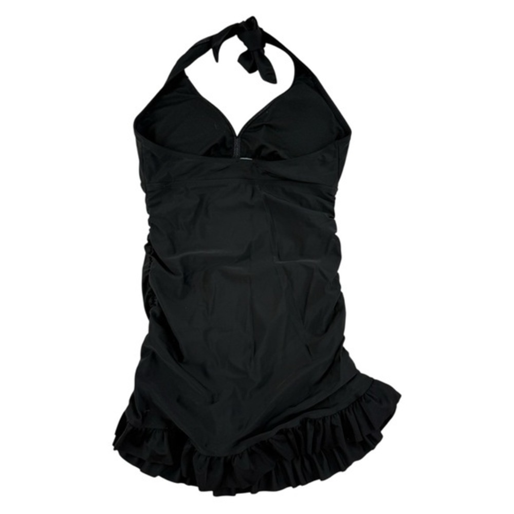 Assets Spanx Black One Piece Swimsuit Swim Dress Medium